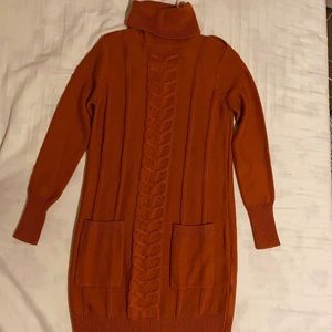 Cute orange sweater dress